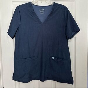 Lago Diamond Scrub Top Diamond Blue